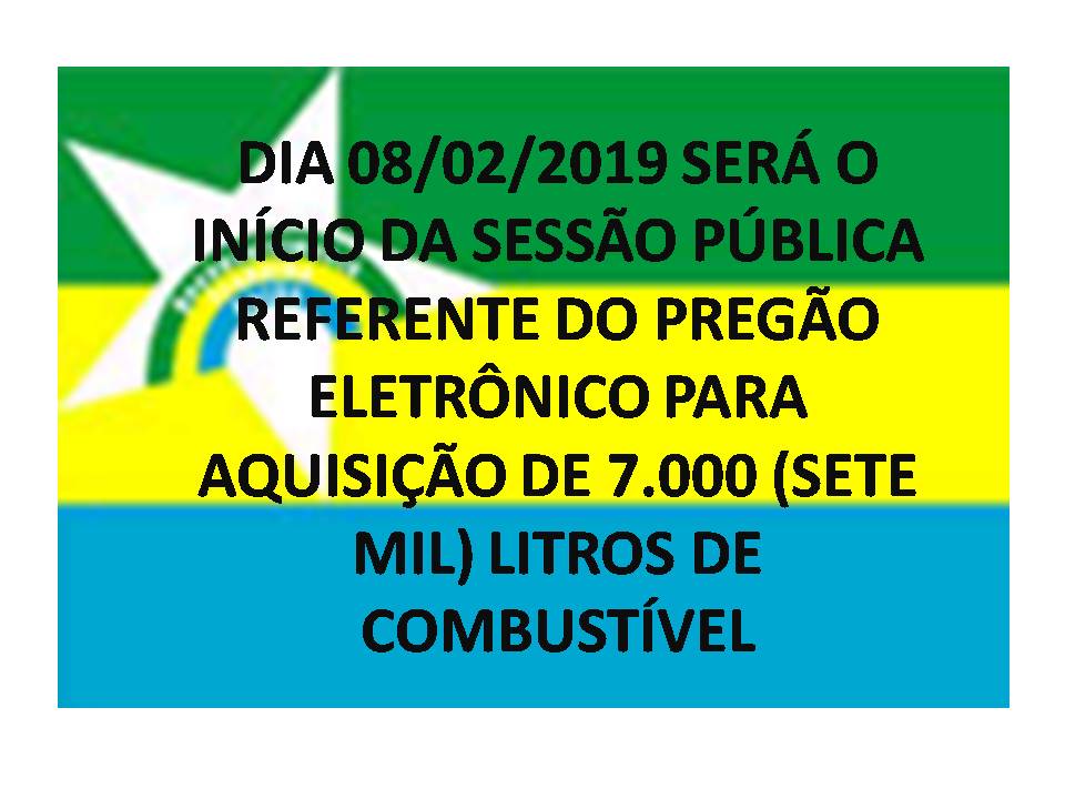 PREGÃO ELETRÔNICO PARA AQUISIÇÃO DE COMBUSTÍVEL.